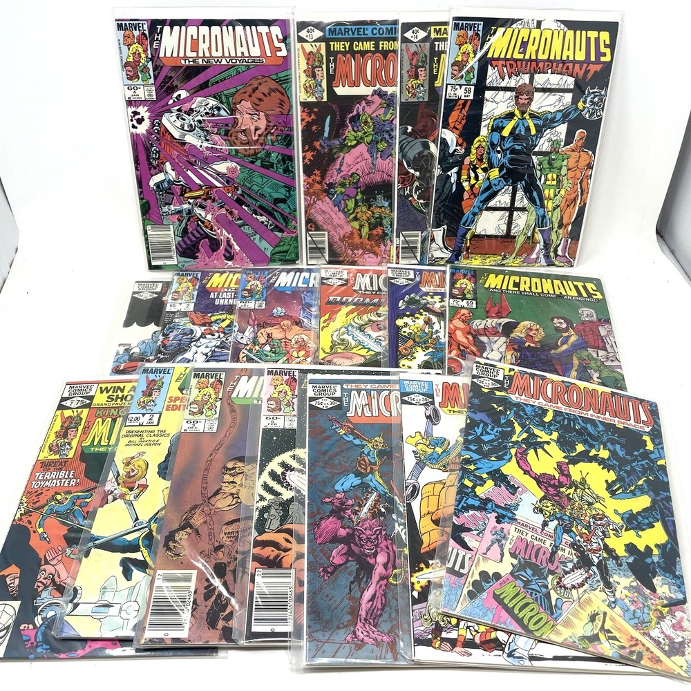 Vintage Micronauts Comic Book Lot of 17 Issues 70s & 80s‎